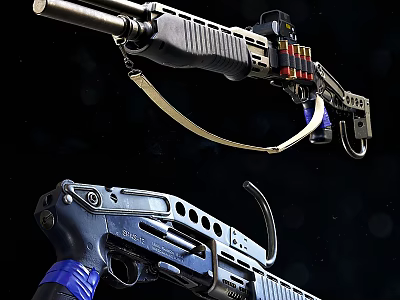 Remington musket shotgun 3d model
