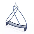 Modern Blue Woven Hammock Chair with Crossover Frame for Indoor Outdoor Use