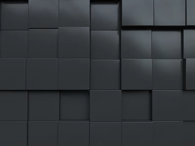 Commercial Equipment Wall With Modular Black Square Panels For Business Spaces 3d model