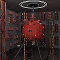 Science fiction mechanical science fiction scene energy core computing core technology ball 3d model
