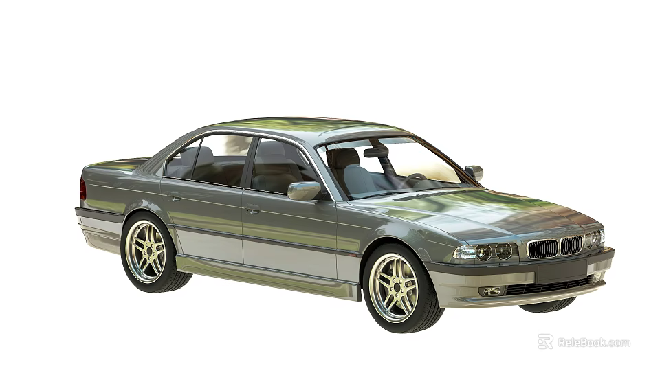 Silver Luxury Sedan With Sleek Body Design Alloy Wheels And Modern Exterior Styling 3d model 