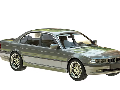 Silver Luxury Sedan With Sleek Body Design Alloy Wheels And Modern Exterior Styling 3d model