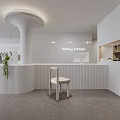 Modern Minimalist Clothing Store Interior With Hanging Apparel And Display Racks