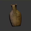Ancient Terracotta Pitcher Sculpture With Detailed Hand Carved Decorative Patterns