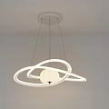 Modern Minimalist Three White Spherical Pendant Lights Hanging from White Ceiling 3d model