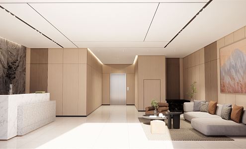 Modern Hall 3d model