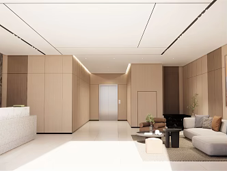 Modern Hall 3d model