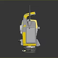 Electronic Surveying Instrument With Gray And Yellow Design Built In Antenna And Stable Base