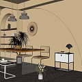 Table combination 3d model
