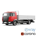 Red MAXUS Cargo Truck Exterior With Silver Flatbed And Modern Design