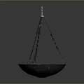 Commercial Hanging Equipment With Metal Chains And Circular Tray For Commercial Heating Or