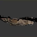 Fossil Sculpture Embedded in Red Brown Rock with Marine Creature Skeleton on Black Display Stand