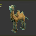 Realistic Bactrian Camel 3D Model with Detailed Fur and Animated Features