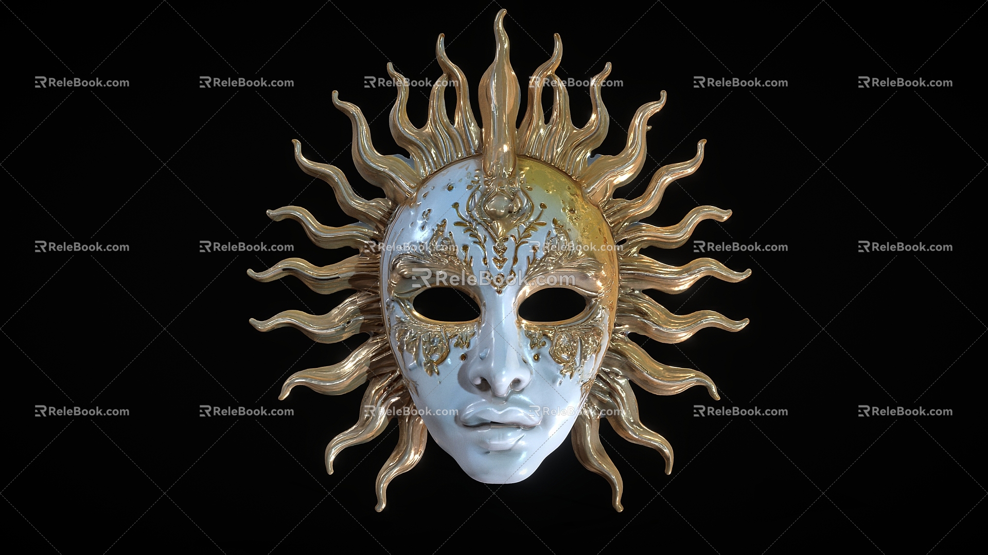 Sol Mask Metal Mask Women Mask 3d model