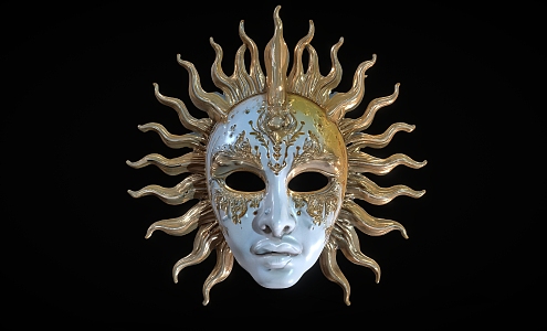 Sol Mask Metal Mask Women Mask 3d model