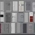 Assorted Style Refrigerators With Various Color Options And Design Features 3d model