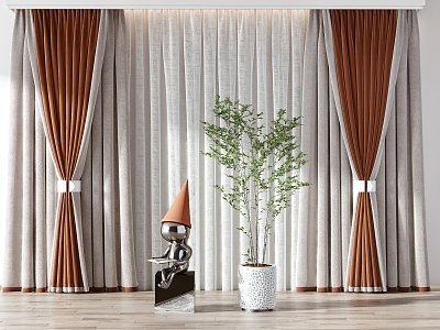 Modern Curtains 3d model