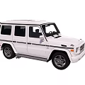 White Off Road SUV With Rugged Design Large Alloy Wheels And Square Body