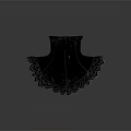 Elegant Black Lace Collar With Intricate Floral Pattern And Detailed Edges
