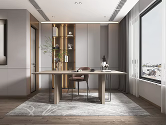 Modern study 3d model