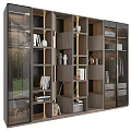 Elegant Modern Wardrobe With Wooden Frame Glass Doors Shelves Hanging Space And Storage Drawers