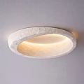 Modern Minimalist Flush Mount Ceiling Light With Circular Textured Surface And Soft Warm Glow 3d model