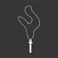 Stylish Silver Chain Necklace With Crystal Pendant Fashion Accessory For Women