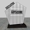 Unique Irregular Geometric Display Structure With Hand Models Shelves And Base Stones