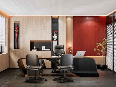 Modern Office Manager's Office 3d model