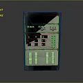Industrial Electronic Control Panel Equipment With Buttons Indicators And Grid Slots