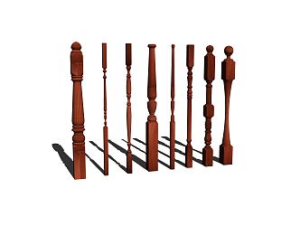 New Chinese Railing 3d model