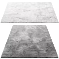 Soft Textured Square Rugs In Gray Beige White Tones For Modern Home Decor