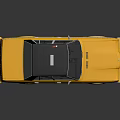 Vintage Yellow Taxi Cab With Black Roof And Classic Exterior Design