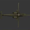 3D Rendered Armed Military Helicopter With Rotor Blades Missile Pods Radar Dome