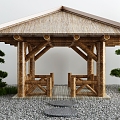 New Chinese Pavilion Courtyard Leisure Ancient Pavilion 3d model