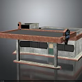 3D Architectural Model Equipment With Red Roof Edge Gray Walls And Window
