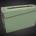 Vintage Green Metal Storage Box By Wickens Manufacturing UK With 1.4 Orange Label