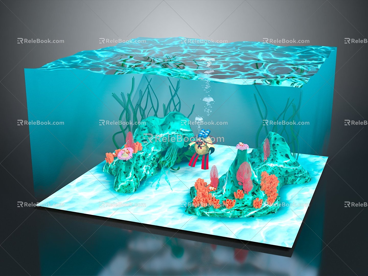 Coral Reef Coral Underwater World Underwater World Marine Animal Fish Freshwater Fish Marine Fish Animal 3d model