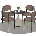 Leisure Table and Chair Negotiation Table and Chair Dining Table and Chair 3d model