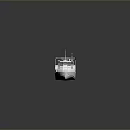 White Boat 3D Model With Long Hull Deck Cockpit Railings Equipment Gray Background And Reflection
