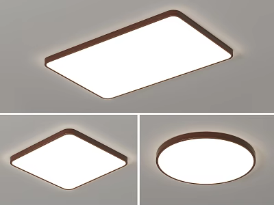 Modern Ceiling Lights in Square Round Rectangular Shapes 3d model