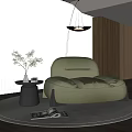 Modern single sofa 3d model