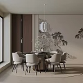 Modern table combination 3d model