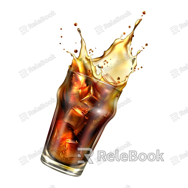 2D Drink Material Coke model