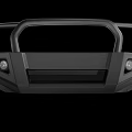Black Front Bumper With Round Lights And Rectangular Center Design 3d model