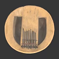 Functional Oval Wooden Divided Household Storage Container With Metal Comb Teeth