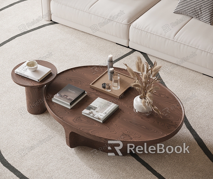 Modern solid wood coffee table model