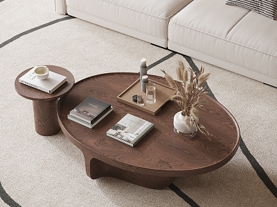 Modern solid wood coffee table model