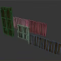 Rustic Wooden Fence Sections With Shelf And Plank Arrangement Design
