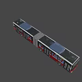 Red And Black 42 International Line Bus Connects People In City Transport